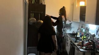 Kitchen Fisting Frenzy - Aged Strumpets Stretched Wide Open