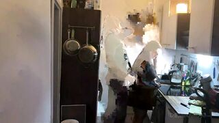Kitchen Fisting Frenzy - Aged Strumpets Stretched Wide Open