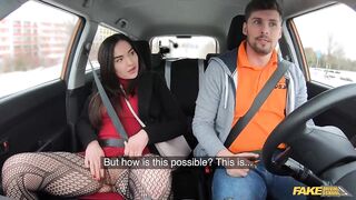 Fake Driving School - Nataly Gold Gets in the Car Out of Wearing Any Pants