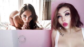 Compilation of cumshots on the faces of hawt honeys - Masturbating with AI