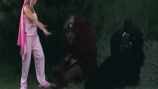 Aged Blond mother I'd like to fuck Sucks Hirsute Bear Dong Outdoors