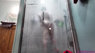 Hot big beautiful woman Amanda Teasing in the Shower