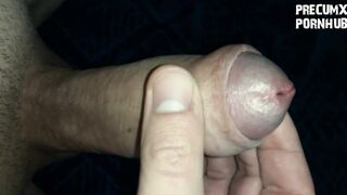 Masturbating and cumming on the towel