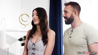 Masseuse Lexi Lore gives a nuru massage to her ex Aria Sloane and her bf.The small golden-haired oils up and turns 'em one as well as the other on.The hotties suck and screw
