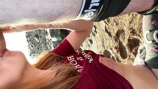 Sex on the beach 4K see me get exposed finger drilled, vagina licked suck dick an sex
