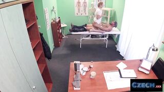 CZECH XXX - Nurses Warm Soaked Twat Solves Patients Schlong Problem