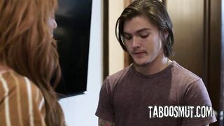 Breasty Redhead Stepmom Pleases Stepson After this guy Discovered Her Sex Toys