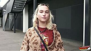 GERMAN SCOUT - Golden-haired Ukrainian Vegan Teen Lilelfie Get Multiple Climax at 1st Porn Casting