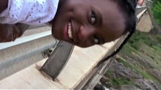 I gave this str8 A Large Boobs BLACK GF the outdoor thrill her boyfriend not at any time could