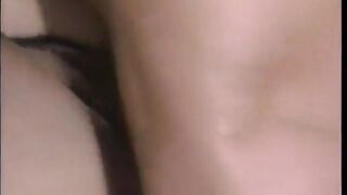 Retro brunette hair slut's twat drilled & jizzed during the time that golden-haired's vagina banged & jizzed