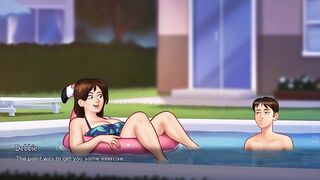 mother I'd like to fuck gets drilled by a massive shlong during pool sex