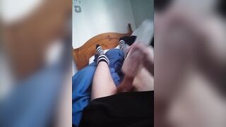 soft femmeboy explodes in haunch highs and petticoat