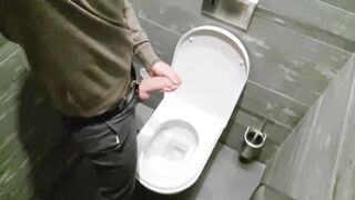 Cumming at the mall. Masturbating in a public restroom.