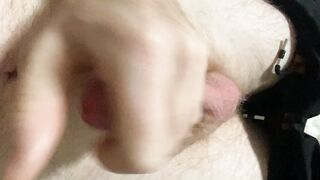 My buddy showed up twenty minutes early and I needed to cum so I pulled out my shlong and stroked in front of my buddy