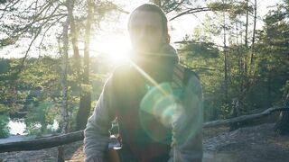 TimeFrog Music & Selflove. VANLIFE in the German forest. Solo Hunk on the Piano, Anal, Edging, Large Rod Masturbation