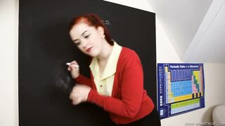 Teacher Shows Off Her Large Natural Bazookas In Class
