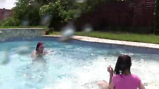 The water amplifies all lesbo experiences as the scissoring