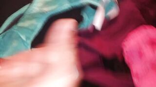 Jerking Off and cumming to my wife's impure pants