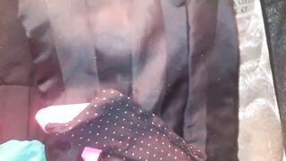 Jerking Off and cumming to my wife's impure pants