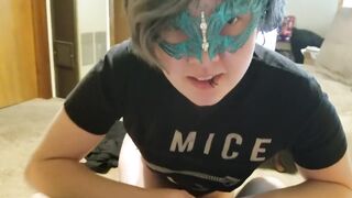 punk bitch disrobes, grinds, and teases wang