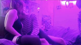 Alt gal bangs with punk male for a white monster