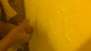 Jack off and cum in public biffy, nearly caught