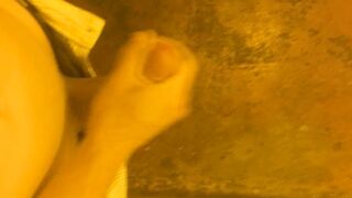 Jack off and cum in public biffy, nearly caught