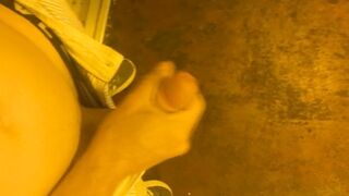 Jack off and cum in public biffy, nearly caught