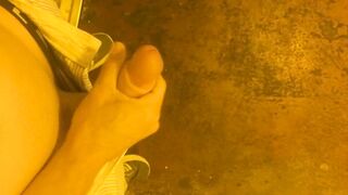 Jack off and cum in public biffy, nearly caught