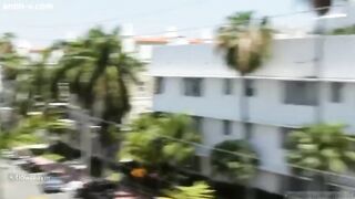 teen delightfulhug mfc flashes on miami balcony