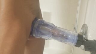 Screwing Fleshlite Tubo In Shower 5