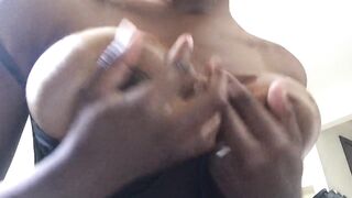 Oiling these wench titties