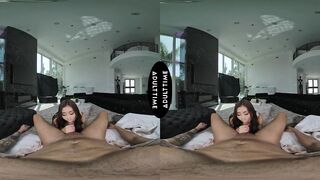 UP CLOSE VR - POV Stacked Schlong Hungry Honey Nicole Doshi Titty Screws U Then Wildly Rides U