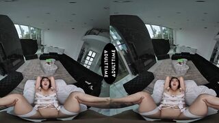 UP CLOSE VR - POV Stacked Schlong Hungry Honey Nicole Doshi Titty Screws U Then Wildly Rides U