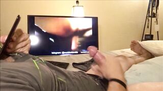CUTE DUDE MASTURBATING THEN CUMMING ALL OVER & LOUD CLIMAX WITH CUMSHOTS!!