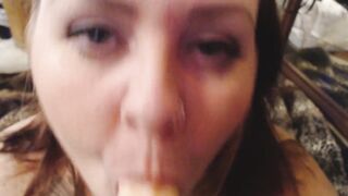 DAYTONA HALE! Close up sloppy BJ