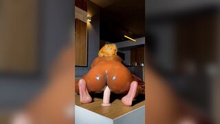 One of my subscribers said me to ride a sex tool in the kitchen
