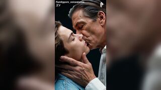 Old step dad giving a kiss step daughter compilations ( AI Generated)