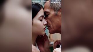 Old step dad giving a kiss step daughter compilations ( AI Generated)