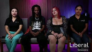 OBESE WOMAN ENJOYS KNOB ebony