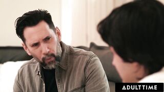ADULT TIME - Virgin Hunk Teams Up With Stepdad To Screw Sexually excited Blindfolded Stepmom Dana Vespoli