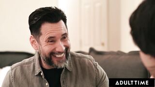 ADULT TIME - Virgin Hunk Teams Up With Stepdad To Screw Sexually excited Blindfolded Stepmom Dana Vespoli