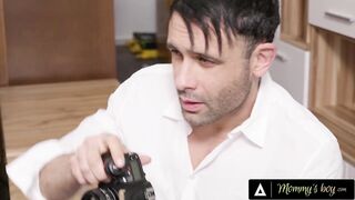 MAMA'S HUNK - Large Tits mother I'd like to fuck Shalina Devine Gets Her Face Overspread In Cum After Hard double penetration