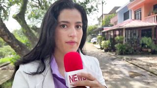 A Hot Reporter Gets a Hard Bang for Breaking the News!