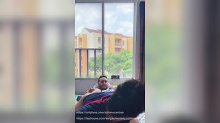 Shaved twink sucks his str8 weenie and screws his butt when his family is not at home