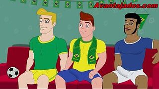 Homo fuckfest at the World Cup with players.
