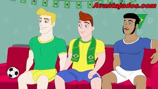 Homo fuckfest at the World Cup with players.