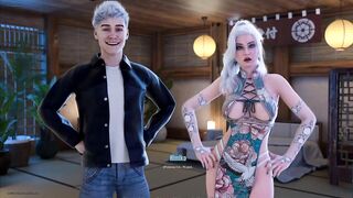 White Hair Gal Wish Relax Her Hawt Body