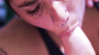 Tattoed Honey Mouths Me, I Bang Her Butt With Creature Dick