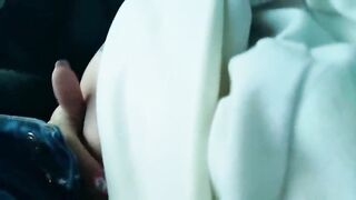 Fellatio and screwing with creampie in public service bus - BlakeProductions